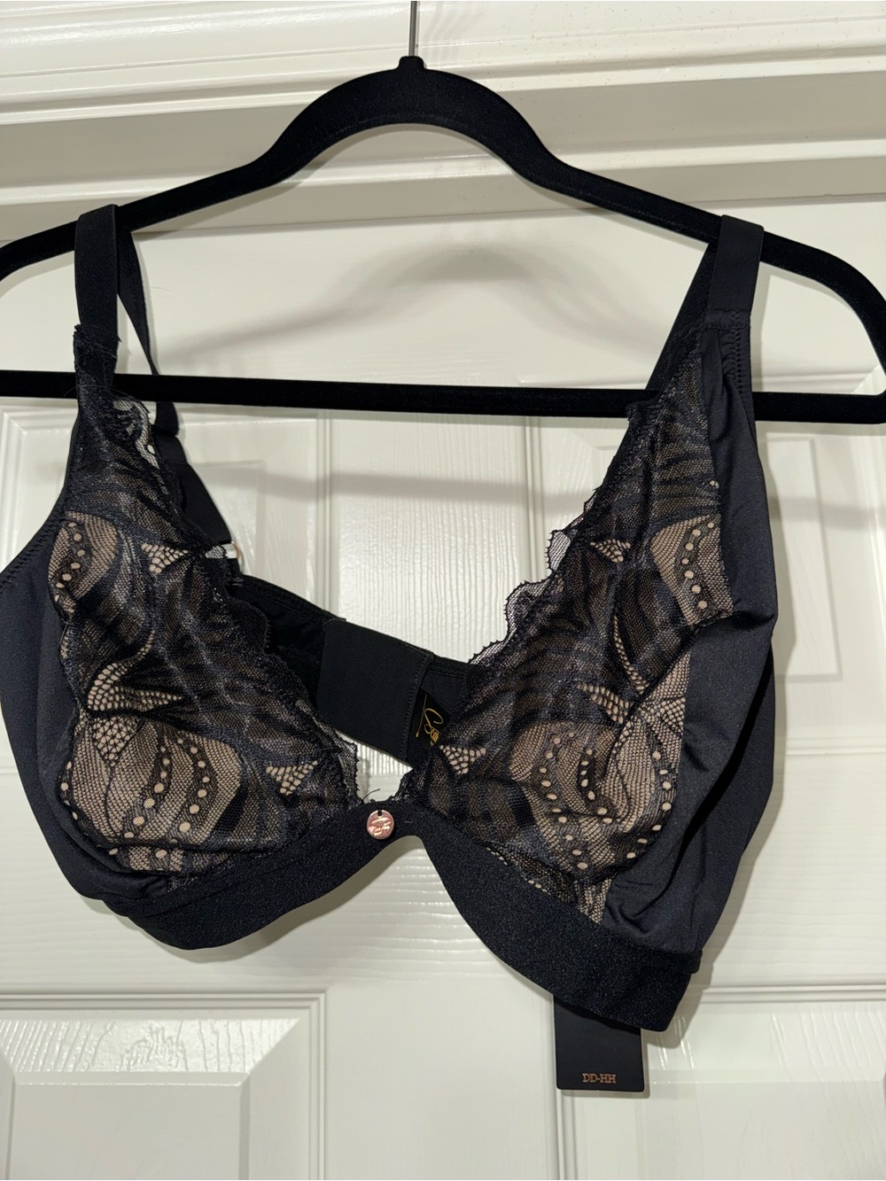 NWT Scantilly by Curvy Kate Indulgence Bralette Black Latte Lace Size L